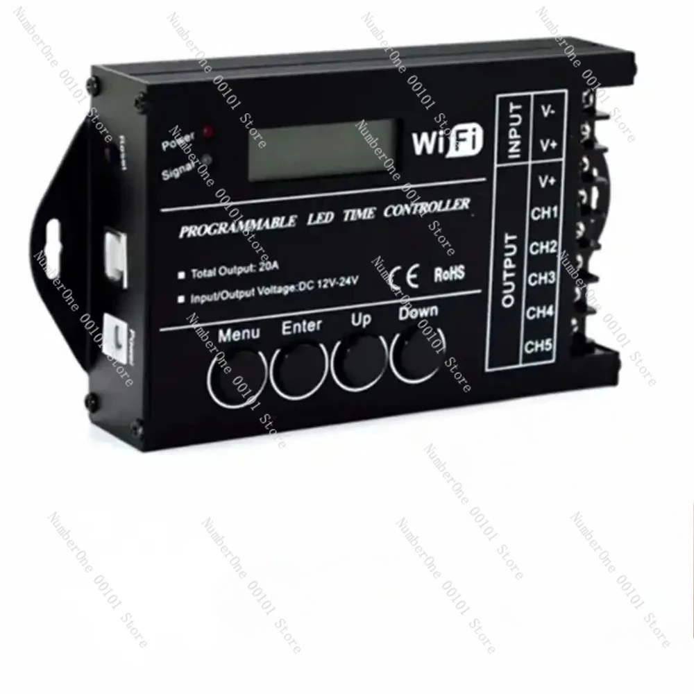 

TC421 Programmable 5CH RGB Led Strip Light Time Wifi Controller Dimmer Used In Aquariums Fish Tank Plant Growing