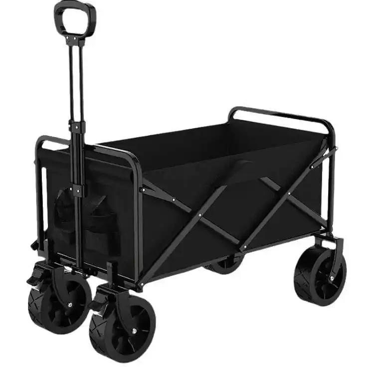 Foldable Garden Wagon Cart Portable Camping Trolley , Multi-function Foldable Carts Wagon for Beach or Shopping Utility