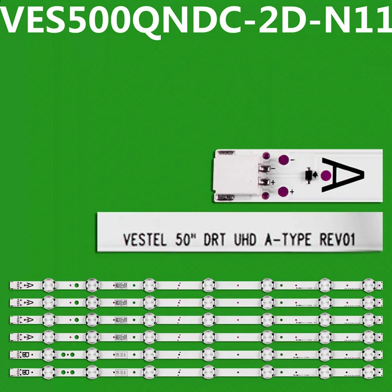 

5Kit LED Backlight Strip VESTEL 50 DRT UHD LUX0150007/01 VES500QNDC-2D-N11 50UD6300 50292UHDSFVPT2 50292UHDDLEDCNTD50-FUC-7020