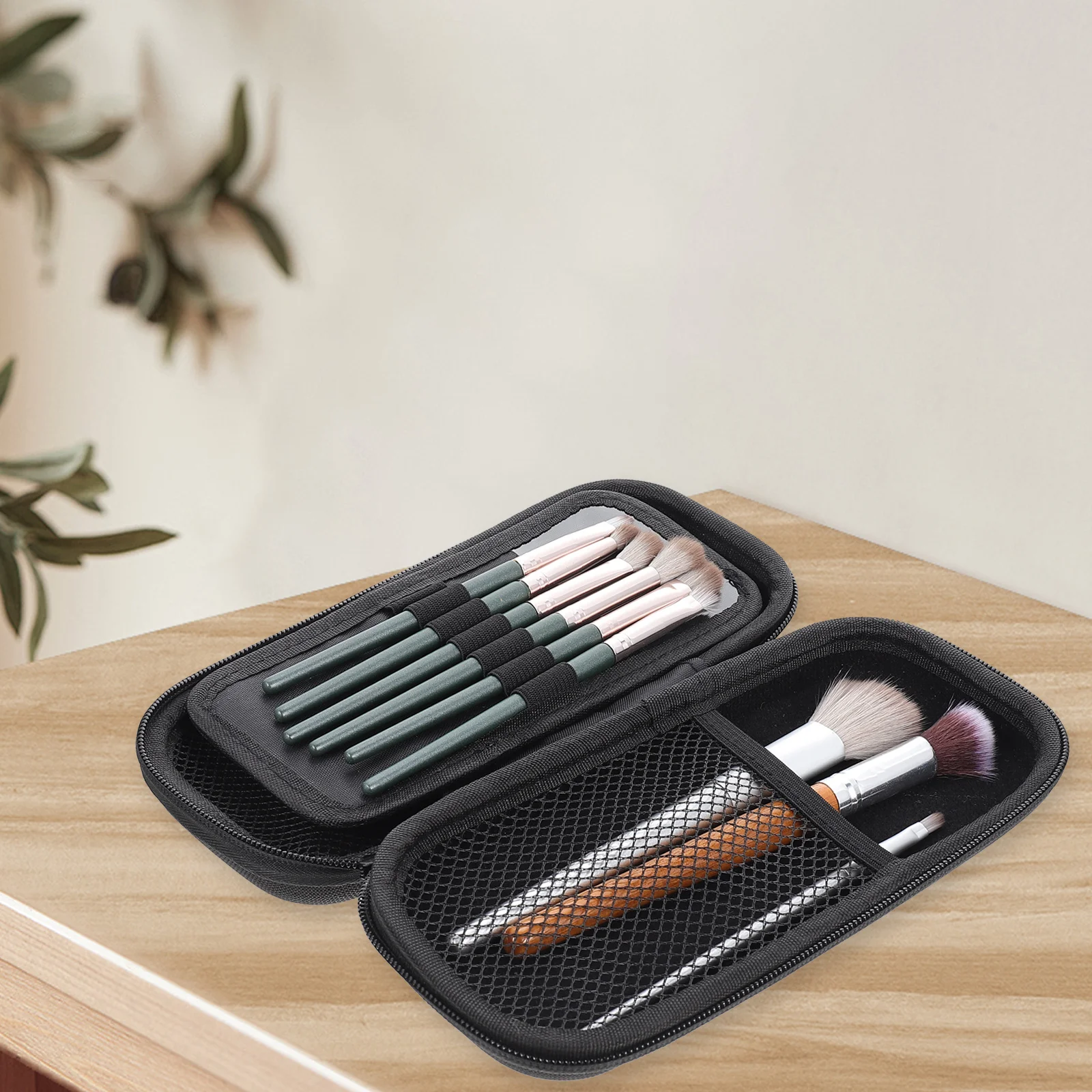 ビューティーブラシバッグ スタイリッシュなメイクブラシホルダー 細かい細工が施された旅行用オフィス整理ケース