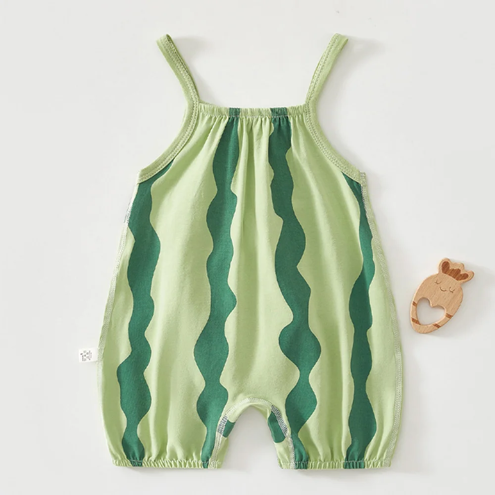 Baby Boy Clothes Boutique Fruit Print Summer Baby Girl Rompers Cotton Daily Wear Infant Newborn Baby Jumpsuit