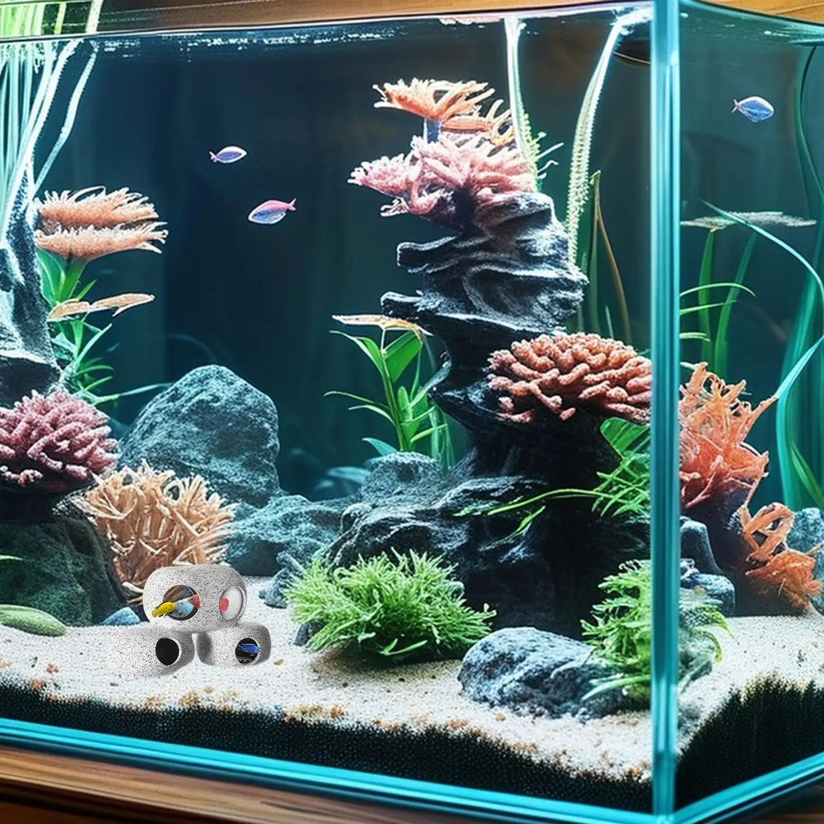 

Скрылышки для креветок, стабильные скрывающие креветки, дом, небольшая среда обитания, скрывающее украшение, убежища для аквариума для отдыха, разведения, аквариума Бетта