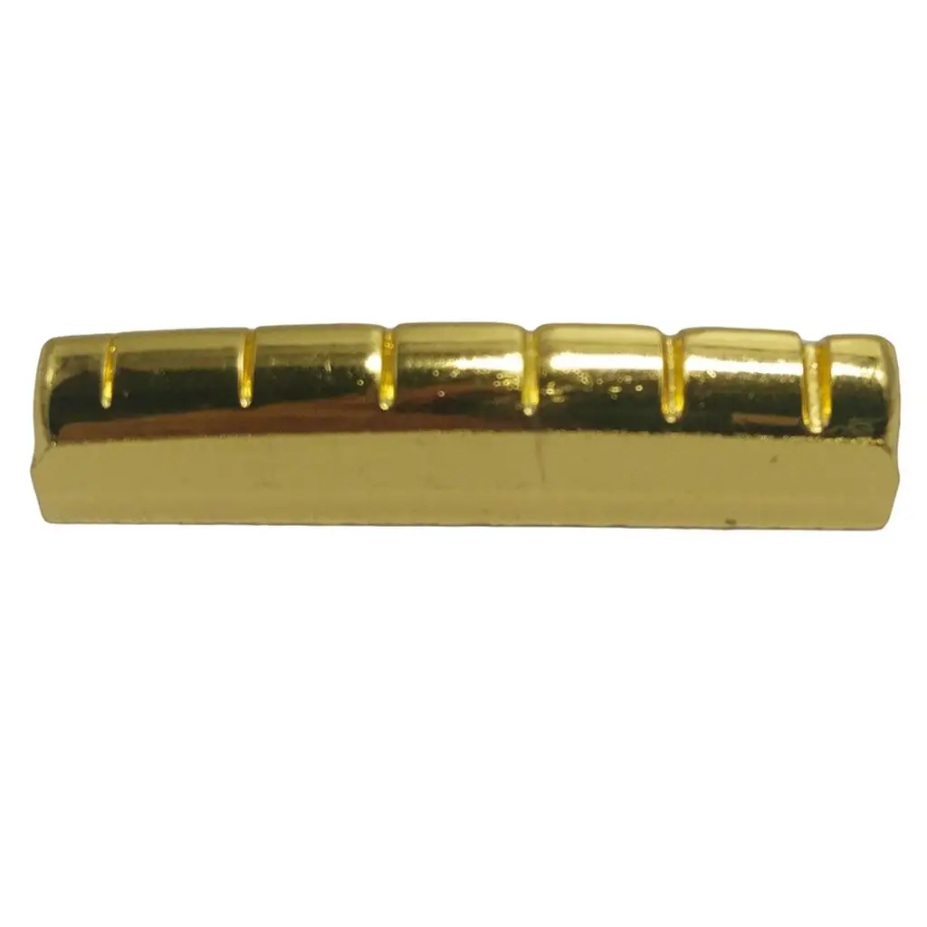 Brass Material Guitar Bridge Pins Plus Saddle and Nut Acoustic Folk Parts Kit for Easy Install
