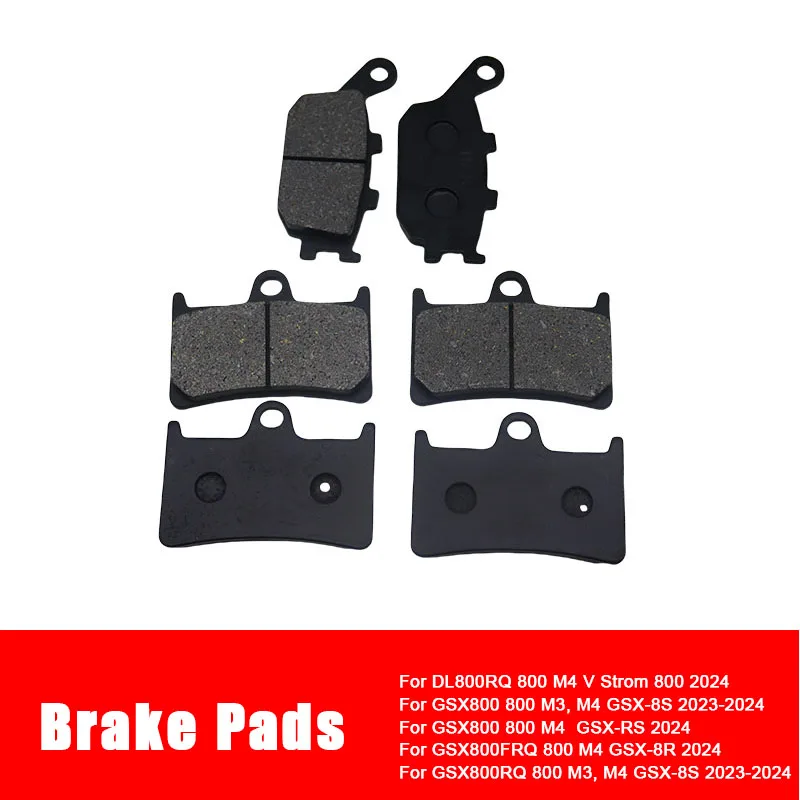 

For Suzuki GSX800 GSX-8S 2023-2024 M3 M4 DL800RQ VStrom Motorcycle Front Rear Brake Pads High Friction Performance