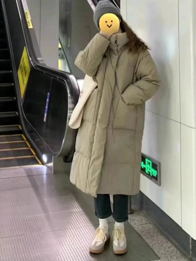 ฤดูหนาว Parkas ผู้หญิงความยาวกลางขนาดใหญ่แฟชั่นเกาหลีหลวมและหนา CasualParkas แจ็คเก็ต Design Sense Jacket Trend