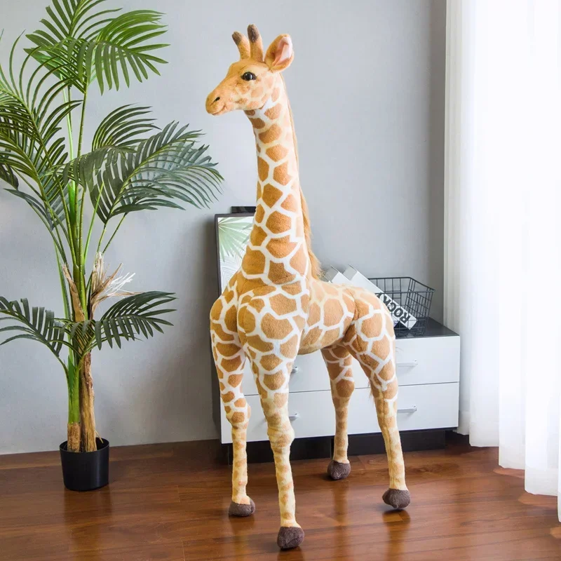 35-120cm Giant Real Life Giraffe Plush Toys High Quality Stuffed Animals Dolls Soft Kids Children Baby Birthday Gift Room Decor