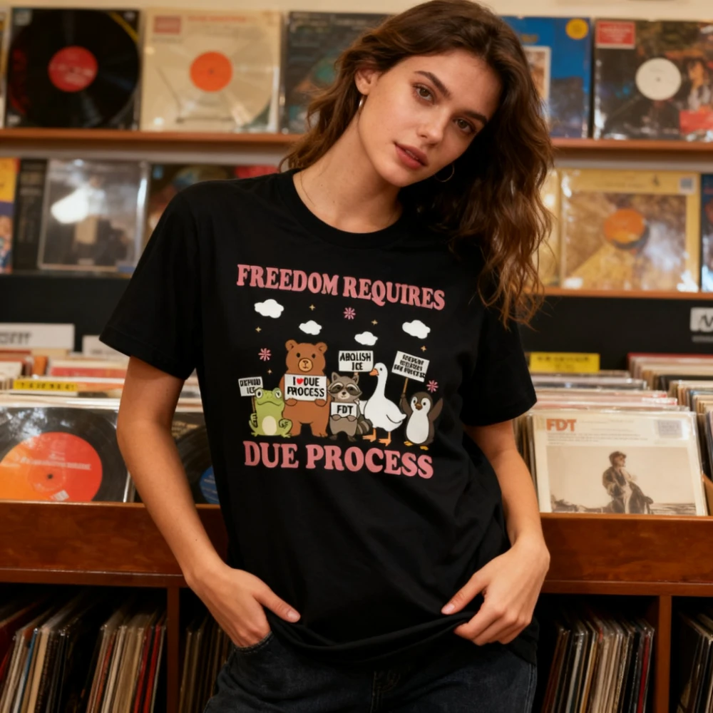 Defund ICE Protest Shirt Animals Equal Rights Tee Street Activist Attire Men Women Daily Life Graphic Printed T-shirt Cotton Tee