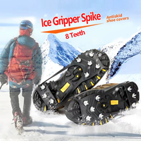 8 Teeth Ice Crampons for Snow and Ice Gripper Spikes for Shoes Non-Slip Winter Outdoor Hiking Climbing Anti-Slip Shoe Covers