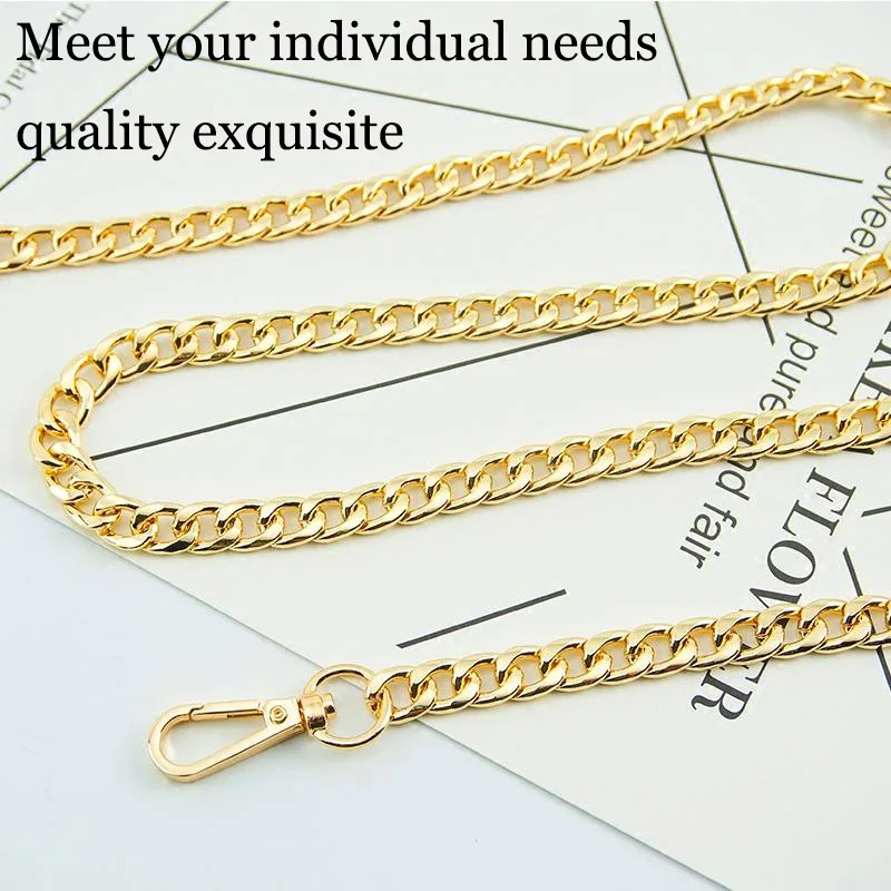 Golden Bag Chain Strap For Women\'s Bag Accessories Metal Extension Underarm Crossbody Shoulder Belt Replacement Bags Hardware