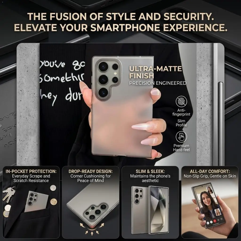 For Samsung Galaxy Z Fold 8 Ultra Transparent Ultra Thin PC Matte Phone Case Clear Shockproof Transparent Protective Cover