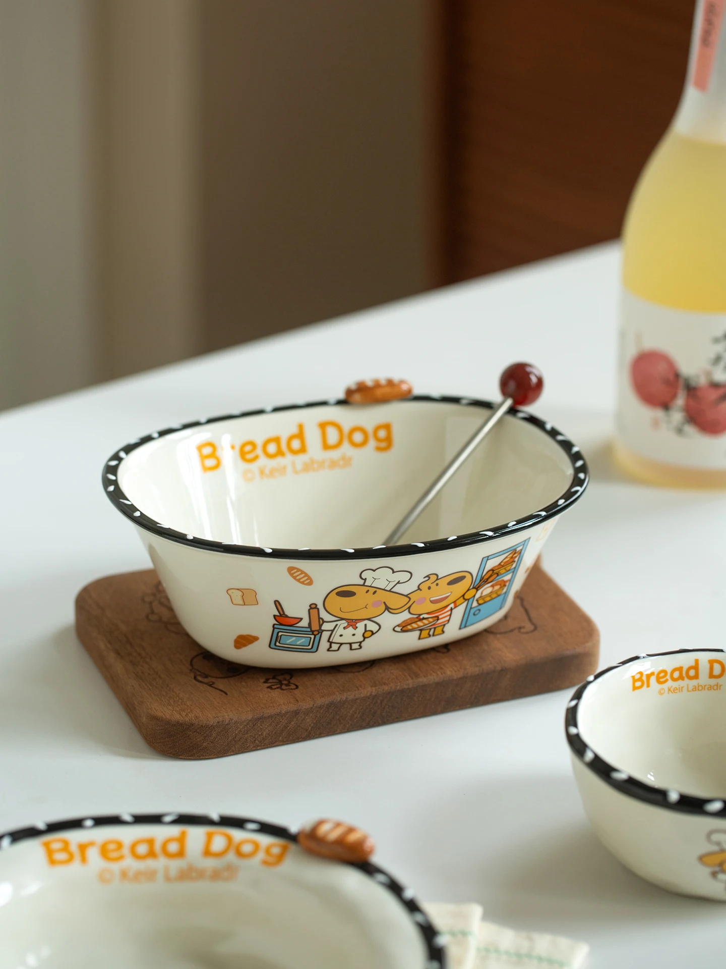 

Cute Cartoon Bath Tub Creative Dining Set High Aesthetic Value Home Use Bowl Set Cerc Material Elliptical ape Heat Resis...