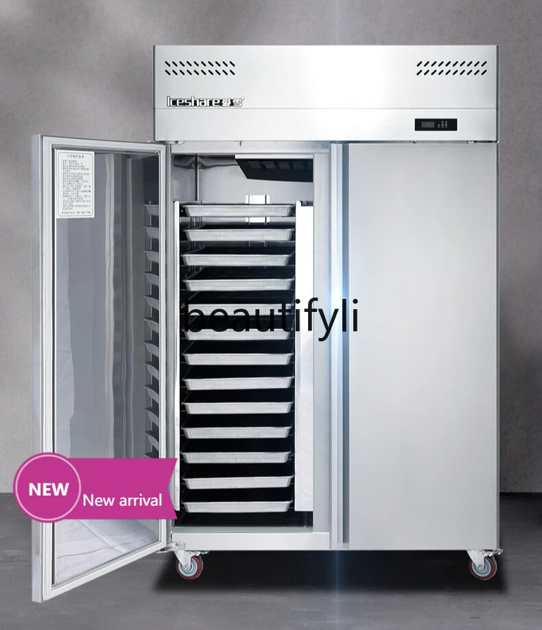 

Commercial Four-Door Vertical Dual-Temperature Tray Baking Refrigerator, Frost-Free Air-Cooled Dough Cake FreezerX