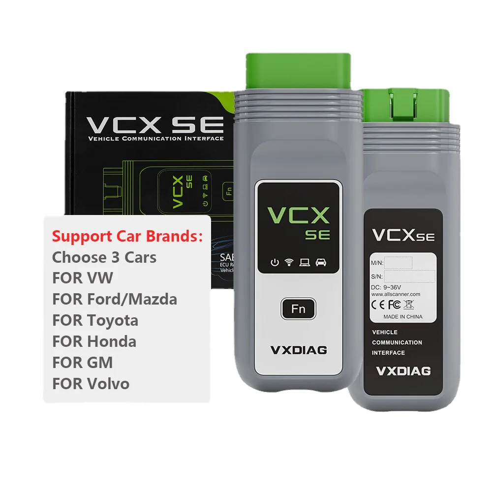 

VXDIAG VCX SE Pro 3 in 1 VX308 Car OBD2 Diagnostic Tool DoIP for VW for GM Toyota Honda JLR Ford Mazda ECU Coding Programming