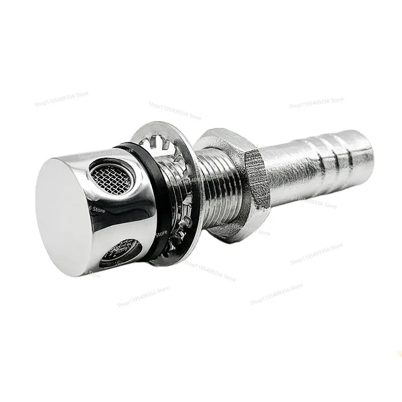 For 316 Stainless Steel 16mm Straight Vent Outlet Valve Marine Fuel Tank Exhaust Port