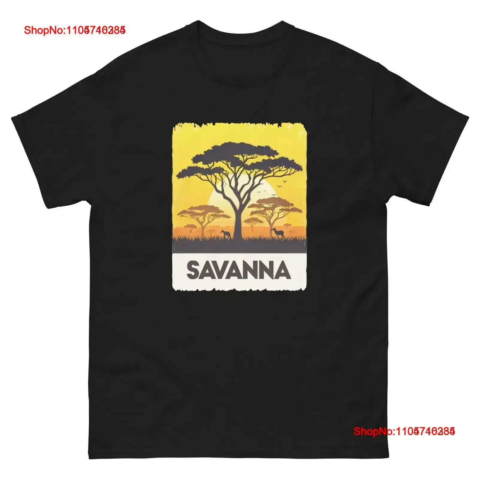 Savanna Geographical Landscape Location Scenery T Shirt vintage Washed Stretched homme Soft Top For Everyday Wear Versatile