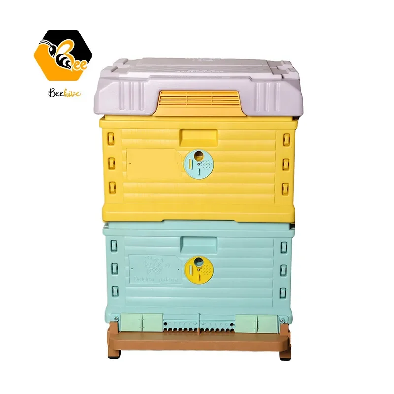 

Beekeeping Equipment 2 Layer Honey Bee Hive Box 10 Frame Price Custom Kit Food Grade Color Thermo Plastic Beehive for Sale