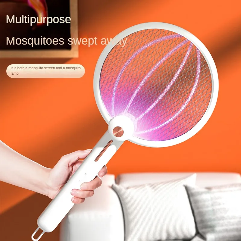 Dobrável assassino Mosquito elétrico Zapper, Melhorar, 1200mAh, USB, Anti Mosquito assassino