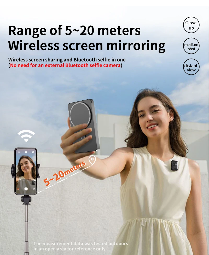 Magnetisches Projektionsgerät für Mobiltelefone, Rückseite - Hochauflösendes Selbstporträt, Drahtlose Projektion Ist Äußerst Bequem – Detail 8