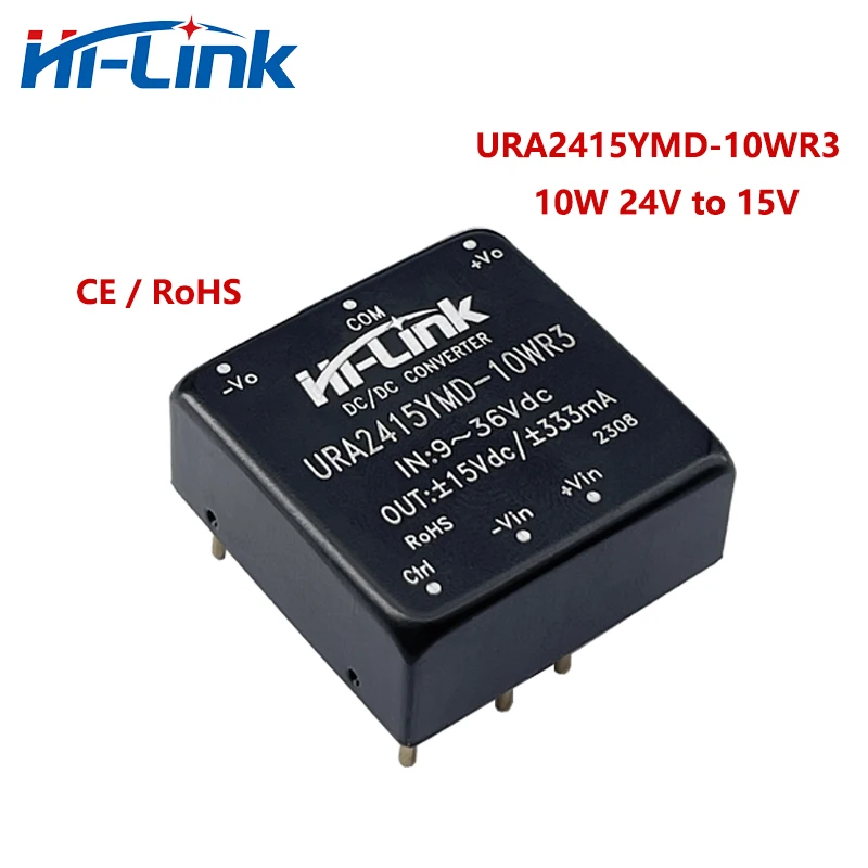 Hi-Link New Mini URA2415YMD-10WR3 10W 24V to 15V 333mA DC DC Converter Power Supply Module High Efficiency Smart Electronic