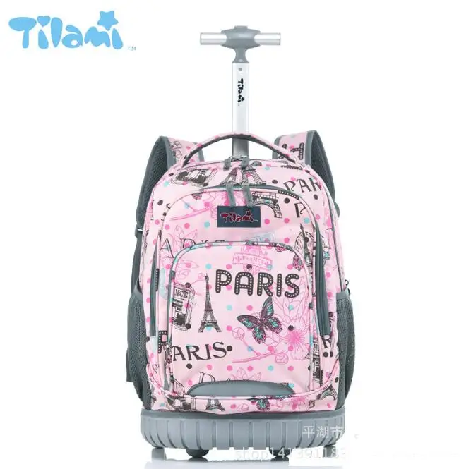 18 inch School Rolling backpack Bags for teenagers Travel Trolley Bags Children Wheeled Backpack Bag for School Bag on wheels