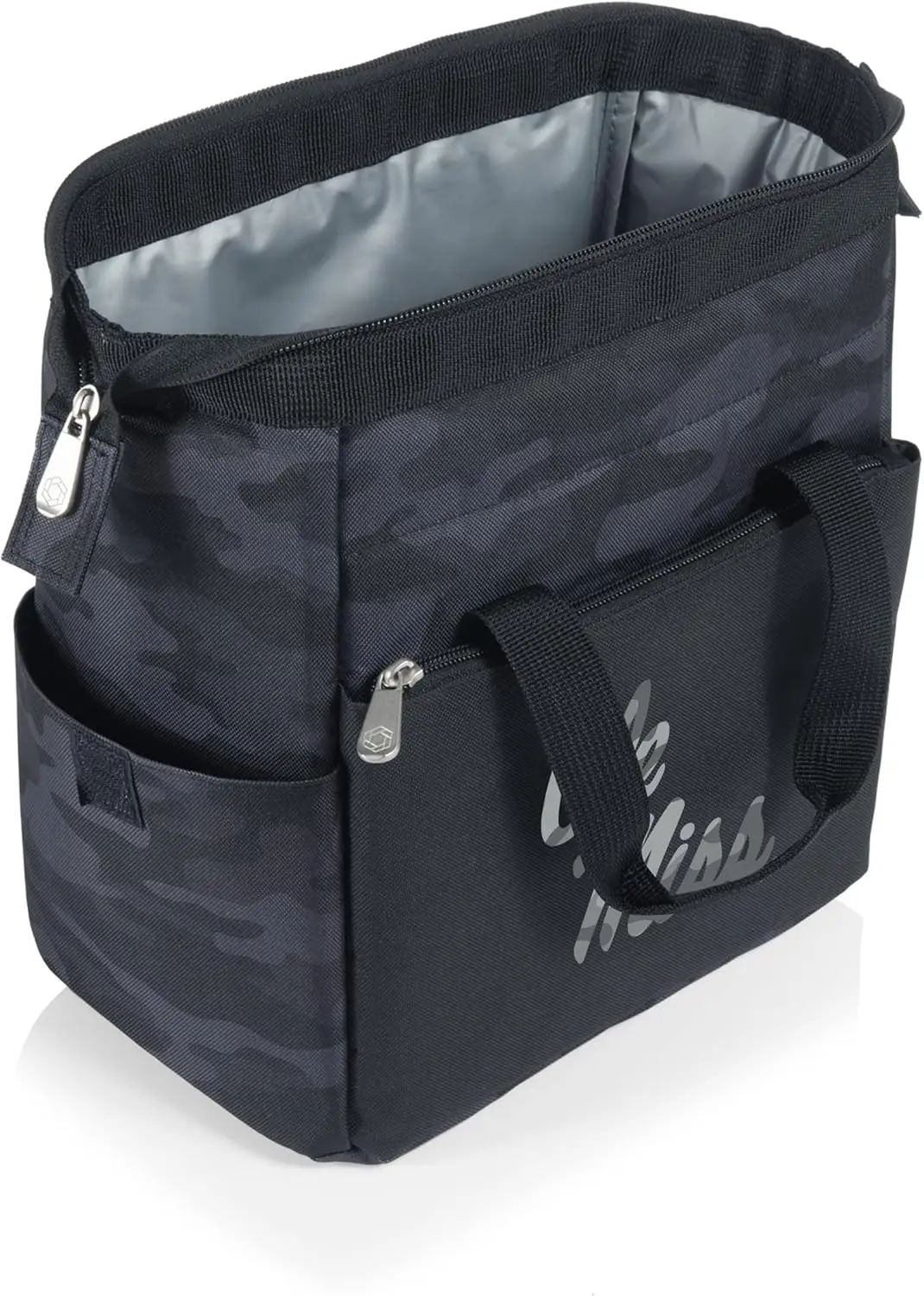 Picnic TIME NCAA Ole Miss Rebels On The Go Lunch Bag Cooler, Soft Cooler Lunch Box, Insulated Lunch Bag, (Black Camo)