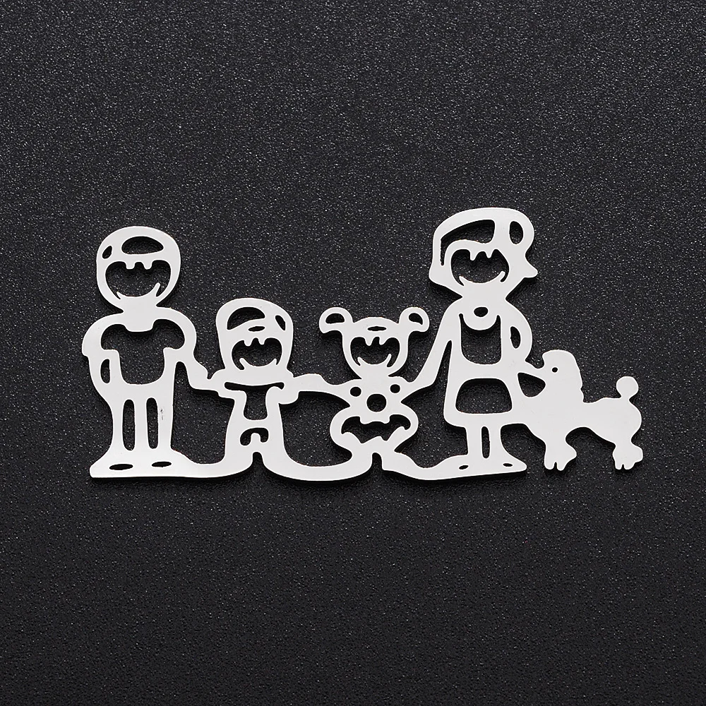 10pcs/lot 316 Stainless Steel Moon Geometric DIY Earring Charm Connector Wholesale Never Fade Top Quality Findings