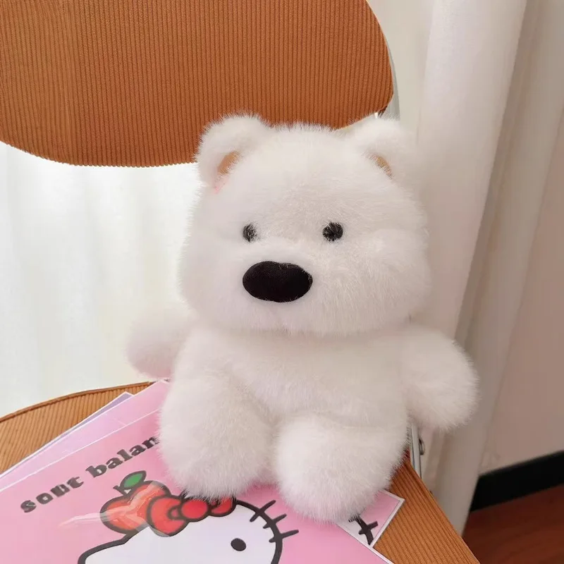 ウエストハイランドホワイトテリア漫画リトルベア人形ぬいぐるみバックパック軽量通勤多用途女の子通勤バックパック