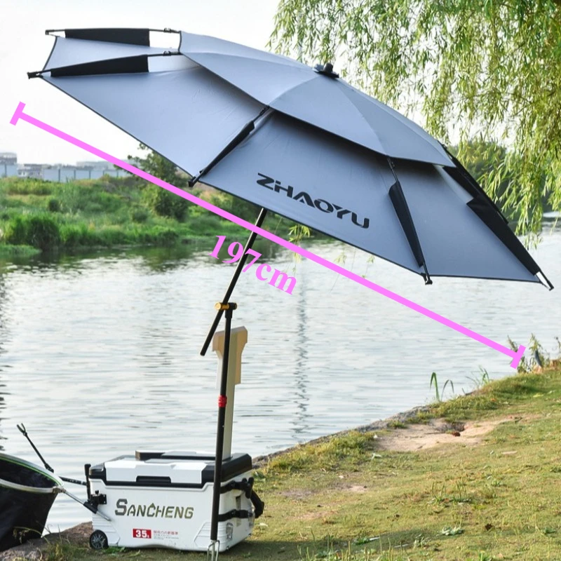 

Складные водонепроницаемые регулируемые зонты для рыбалки на открытом воздухе, двойной утолщенный слой, солнцезащитный козырек, зонтик для рыбалки, принадлежности для инструментов
