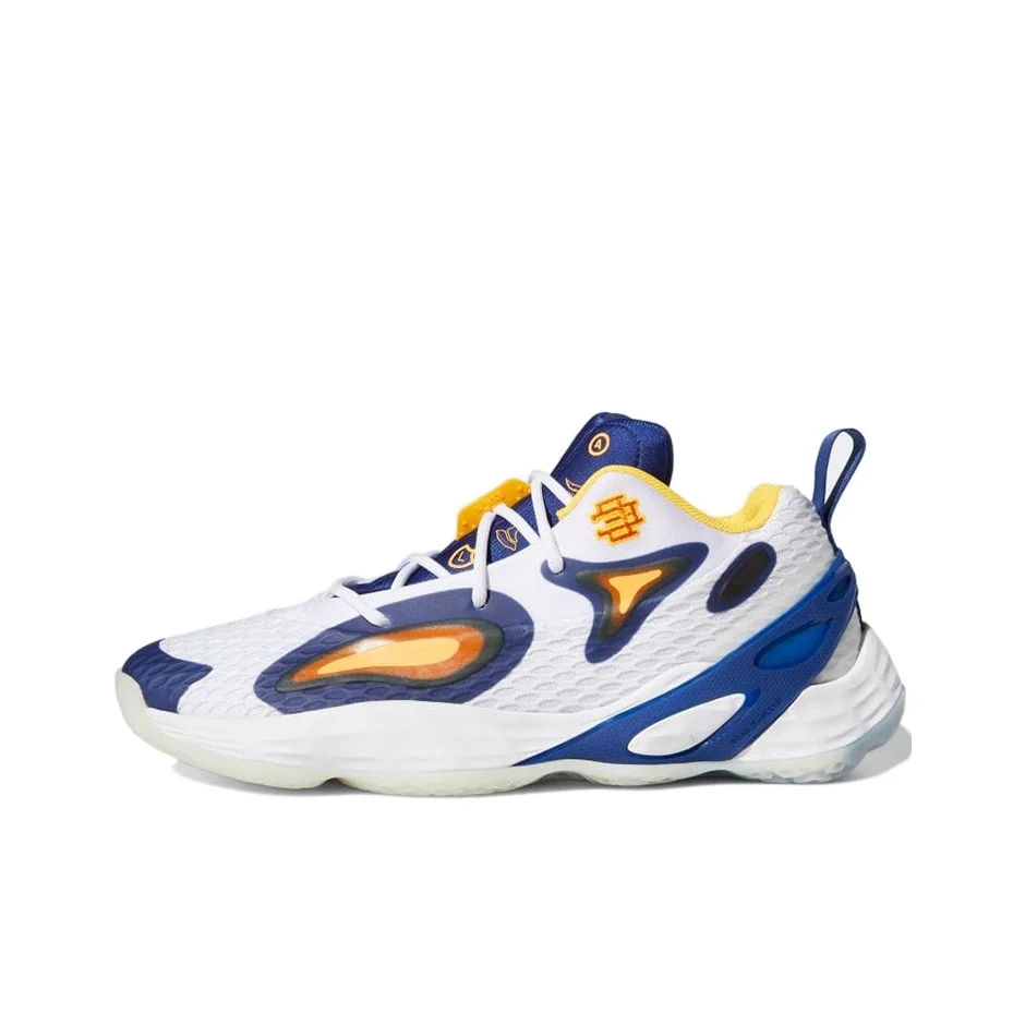 Adidas Exhibit A Vintage Basketball Shoes Men's Low Top White/Blue/Yellow GZ2996