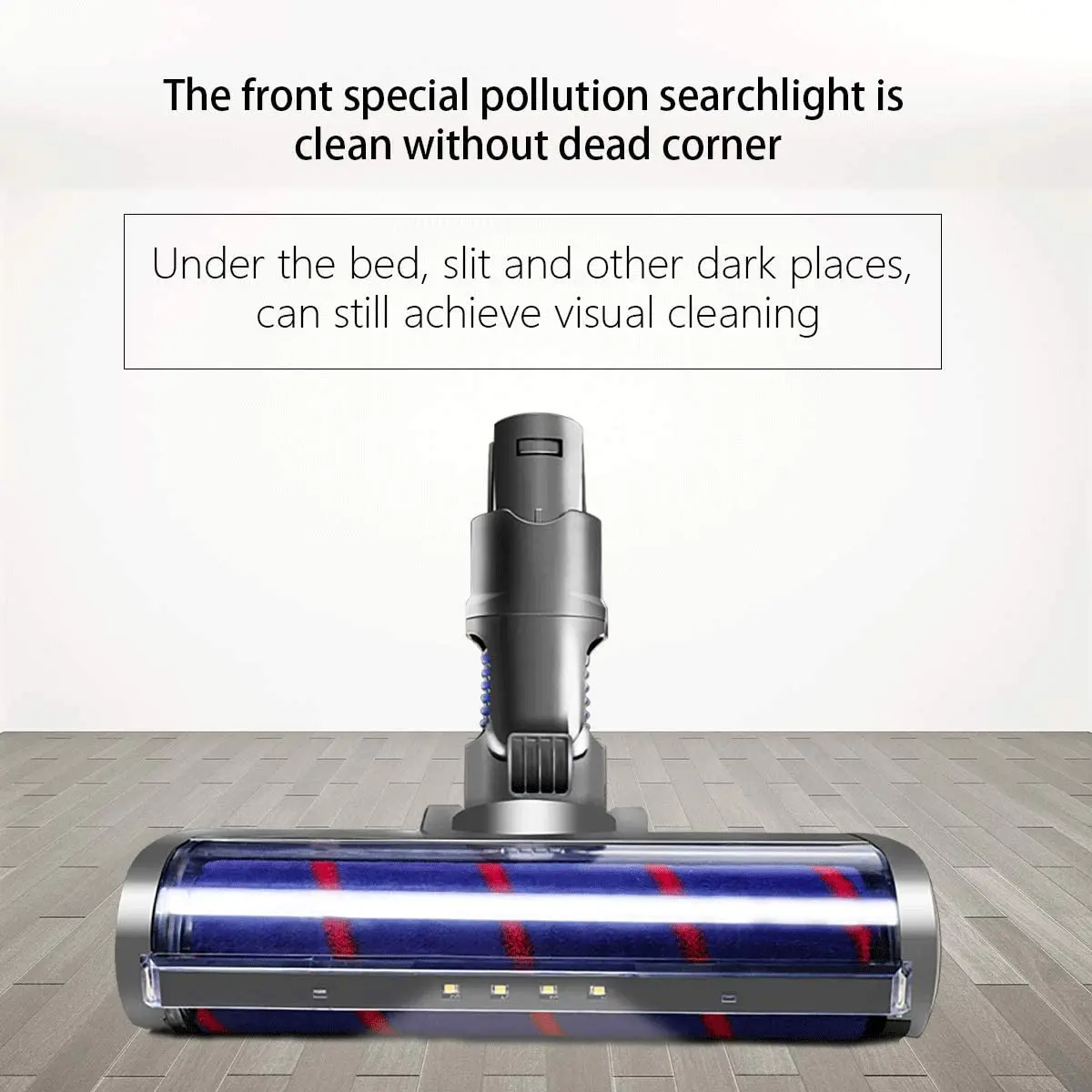 Soft Roller Cleaner สําหรับ Dyson V6 DC58 DC59 DC61 DC62 DC74 เครื่องดูดฝุ่นไร้สายสิ่งที่แนบมาพร้อม LED ไฟหน้า