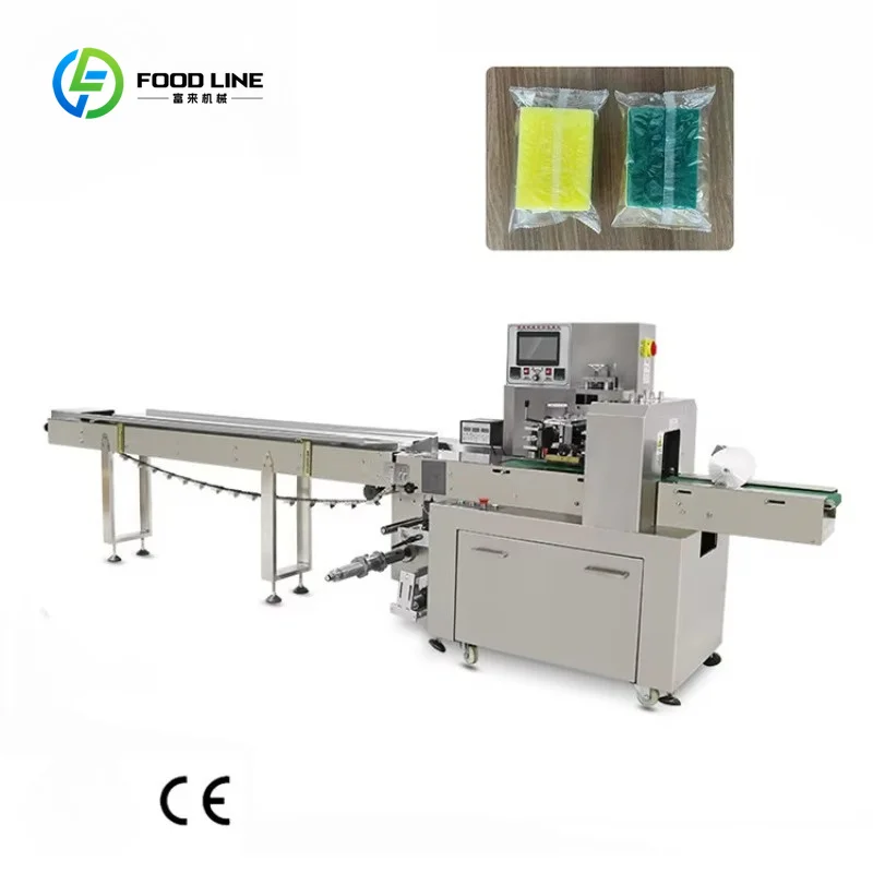 Customized Automatic Wraps Food Items in Bags & Pouches Candy Automatic Pillow Popsicle Bag Packing Machine