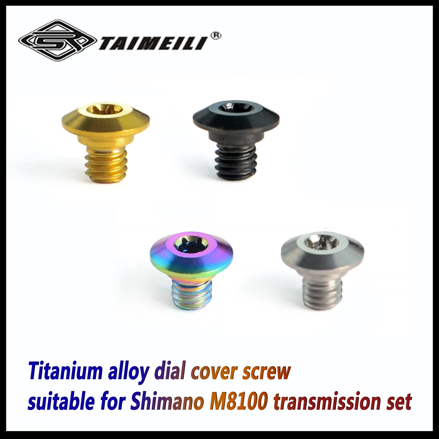 TAIMEILI GR5 TC4 Titanium Alloy Finger dial cover cover Screws For Shimano M8100 Groupset Modification Fasteners