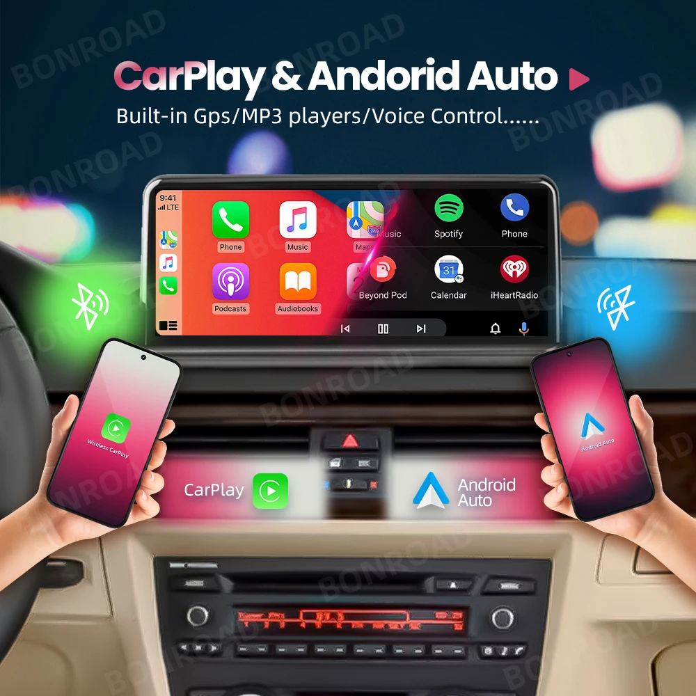BONROAD اللاسلكية Carplay أندرويد السيارات مشغل وسائط متعددة راديو السيارة لسيارات BMW 3 سلسلة E90 E91 E92 E93 شاشة تعمل باللمس مع بلوتوث #3