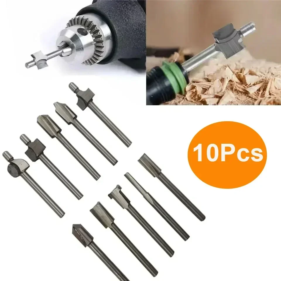 

10 шт./компл. HSS деревообрабатывающий фрезерный напильник набор столярных гравировальных ножей резак инструменты аксессуары для фрезерования древесины DIY инструменты