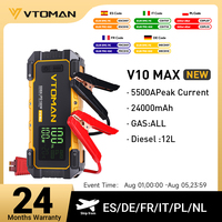 VTOMAN V10 Max 12V Car Jump Starter 5500A Car Battery Starter 24000mAh Power Bank Booster Auto Starting Device With PD 100W