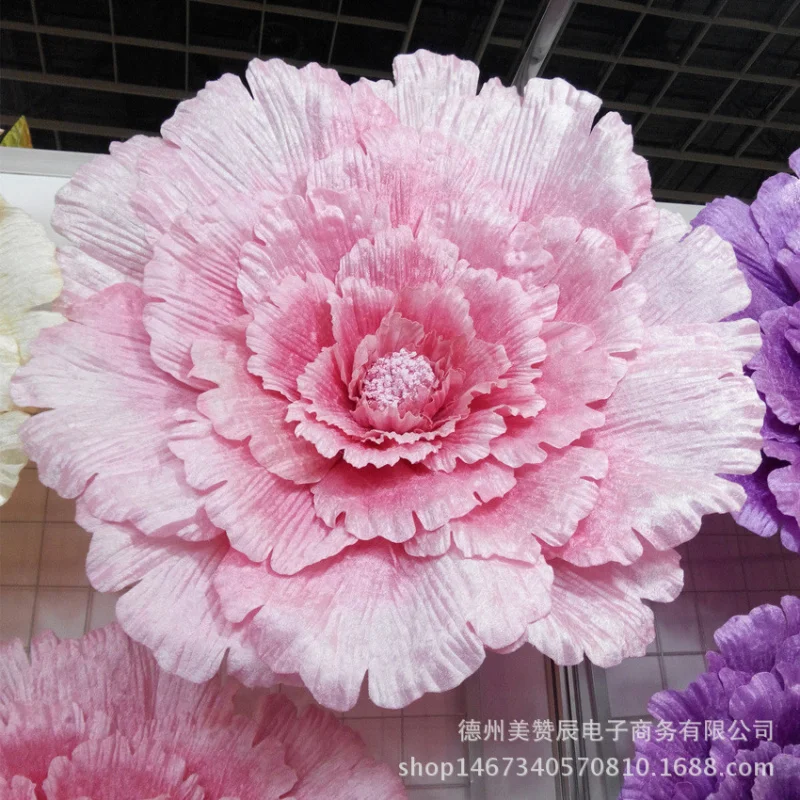 

Giant Artificial Peony Flower Head 30-80cm, Fake Silk Polyester Flower for Wedding, Window Display & Photo Studio Props