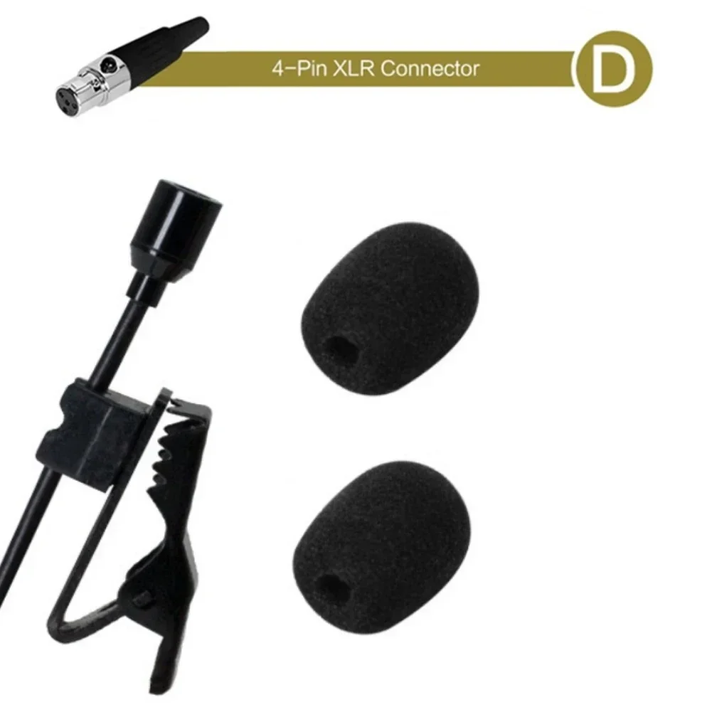 

Omnidirectional Lavalier Lapel Clip Mic 3.5mm 3Pin 4-Pin XLR For For Wireless System For Use On Stage Houses Of Wors