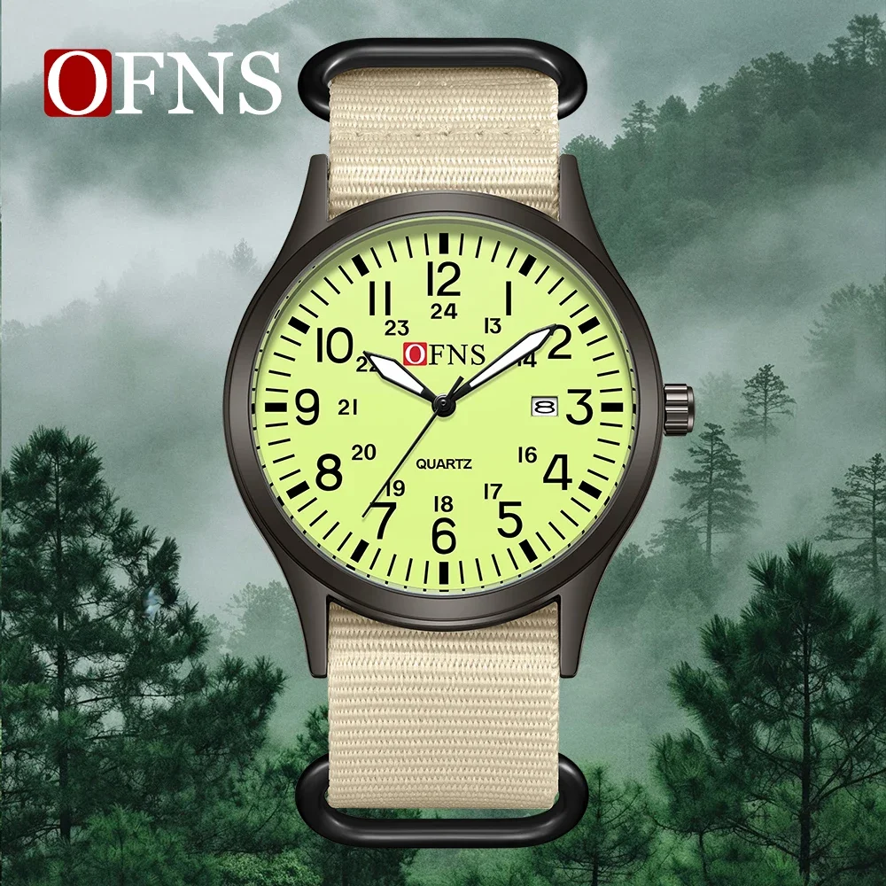 OFNS جديد 7200 ساعة كوارتز عصرية فاخرة للطلاب مقاومة للماء ومزاج بسيط كاجوال للنساء