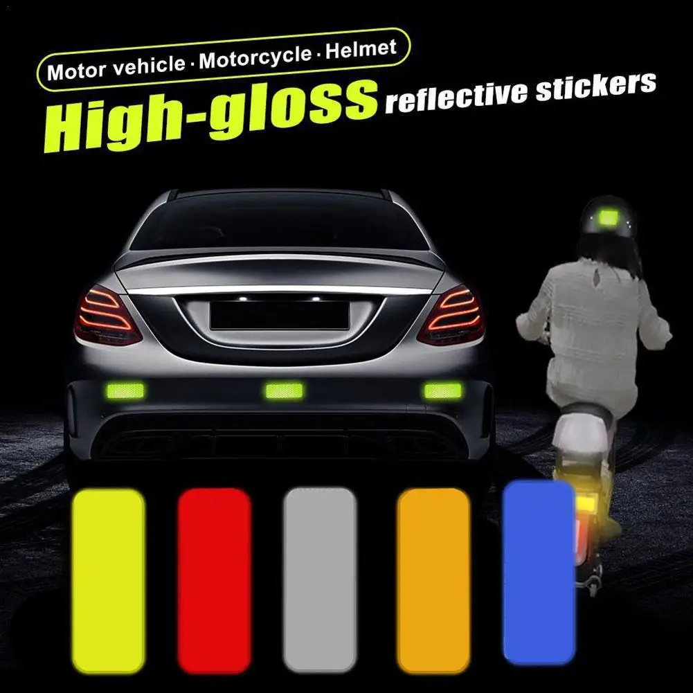 Car Night PET Safety Warning Sticker Anti-collision Waterproof Luminous Vehicle Traffic Sign Multi-functional Reflective Tape