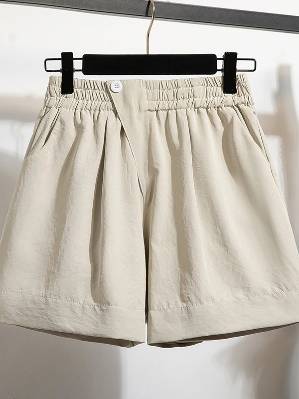 

Повседневная женская летняя уличная одежда больших размеров, свободные утягивающие широкие брюки с высокой талией, модные шорты трапециевидной формы