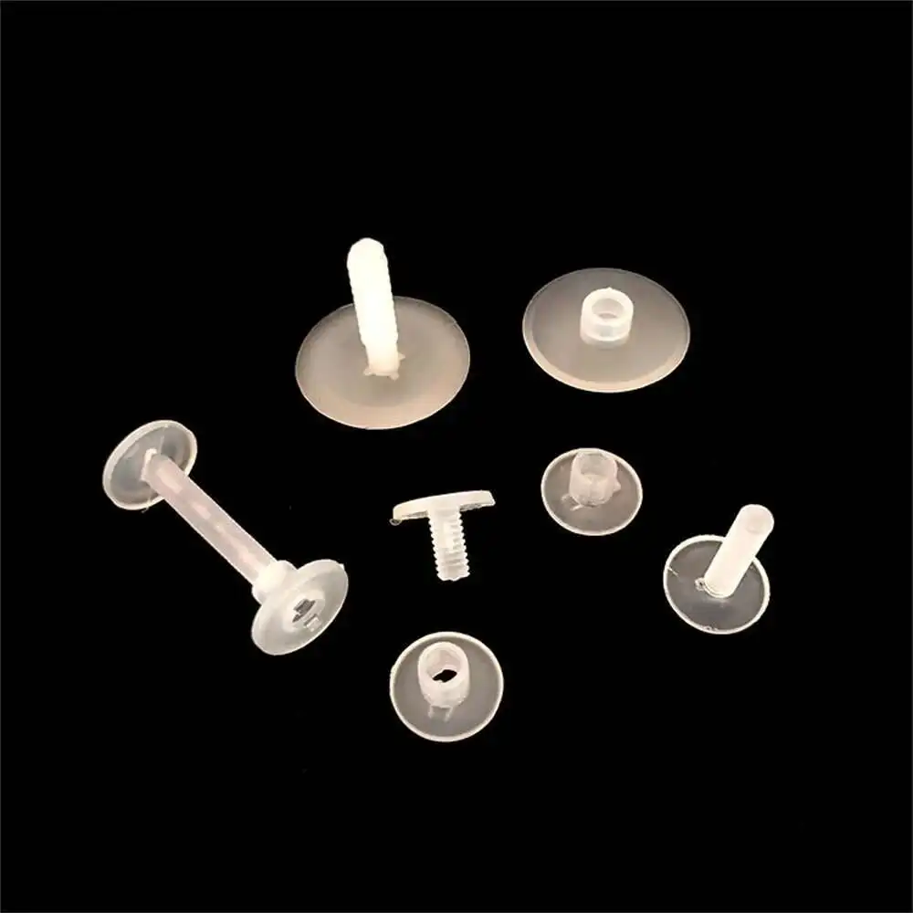 100pcs Pp Transparent Plastic Screw Hand Twist Anti-skid Snap For Cardboard