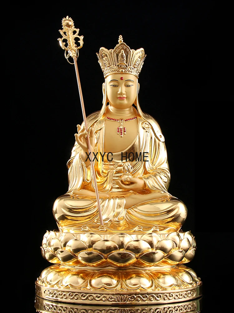 

Copper Gilded King of Tibet Figure of Buddha Bronze Statue King of Tibet Bodhisattva/Buddha Statue Ornaments