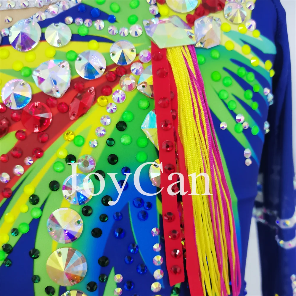 JoyCan-ثياب جمباز سبانديكس أنيقة للنساء والفتيات ، أزرق ، ملابس رقص للمنافسة