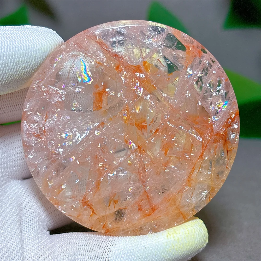

Fire Quartz Plate Crystal Natural Stone Quartz Stone Minerals Home Decoration Reiki Craft Gifts Energy Healing Spiritual Love