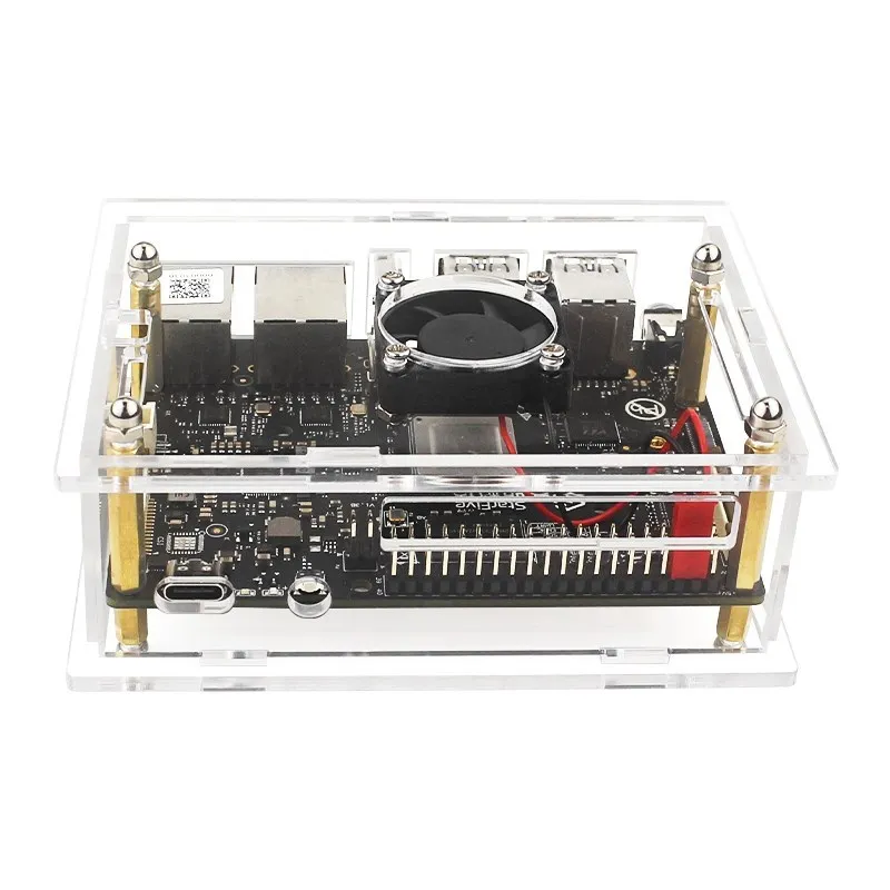 Acrylic Case for Visionfive 2 RISC-V Board Transparent Shell StarFive JH7110 Processor with Integrated 3D GPU Protection Box 