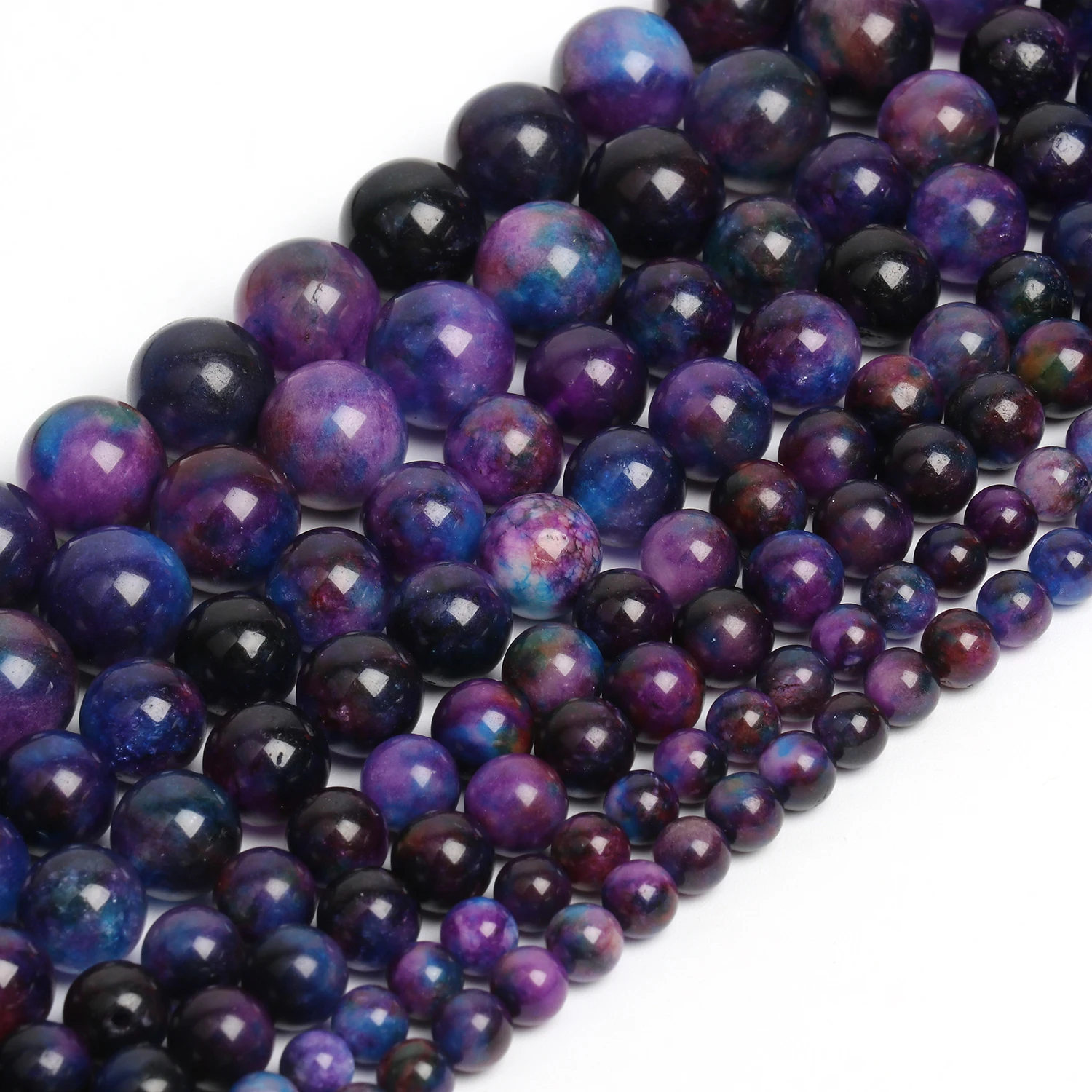 Wholesale 6-10mm Natural Dark Sugilite Stone Beads Round Loose Spacer Beads for Jewelry Making Diy Bracelet Necklace Accessories