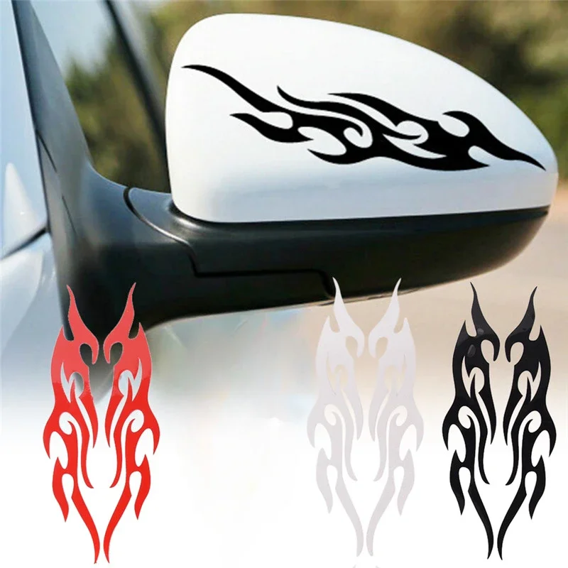 

Car sticker modified flame car stickers bumper hood rearview mirror head cover stickers cover scratches motorcycle decals12cm