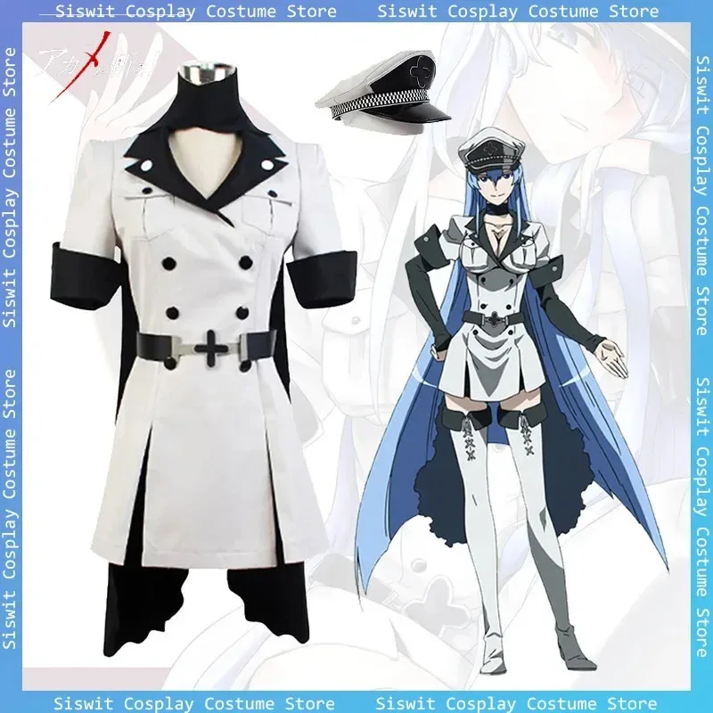 أنيمي Akame Ga KILL Esdeath زي الدعائم اكسسوارات تأثيري مجموعة كاملة عطلة حفلة كرنفال فستان موحد Womenk ؛ 3,c'5.b;8' #2