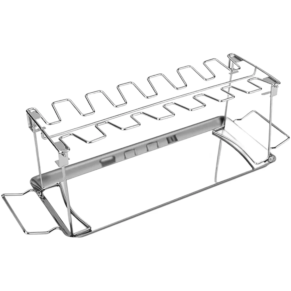 

1PC Grill 43.5*14.5*15cm Stainless Steel 430 Chicken Leg Grill Tray For Flavoring Oven Outdoor Barbecue Grills Accessories