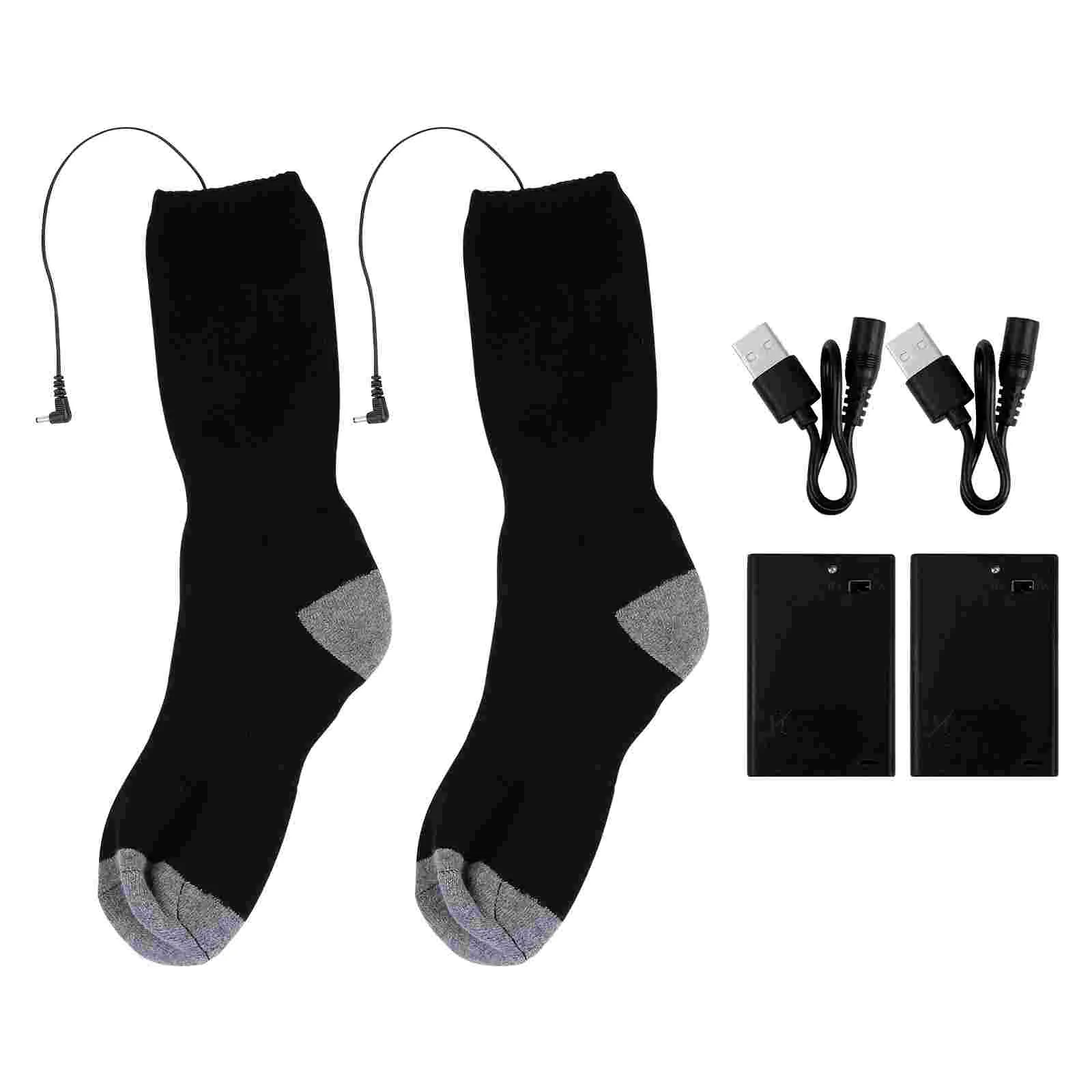 Toe Warmer Heated Stocking Heating Charging Mode Daily Wear Polyester Cotton USB Rechargeable